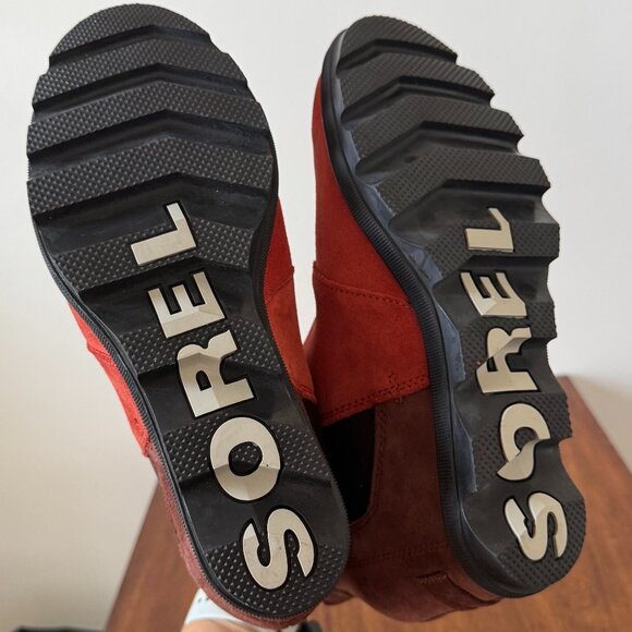 Sorel Joan Of Arctic Chelsea Wedge in Carnelian Red Brown Suede - Picture 11 of 11